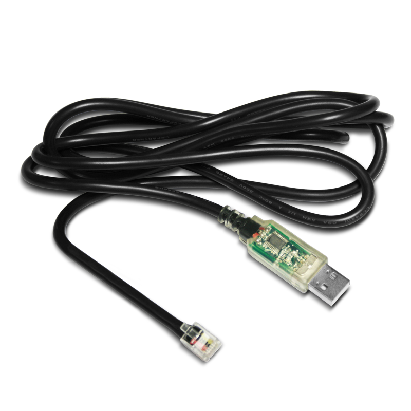 Bild von Konverterkabel USB / RS232, Kabellänge 1,5m. Steckverbinder USB/RJ11.