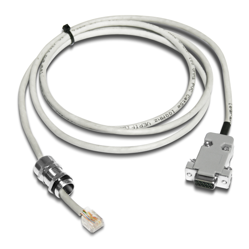 Bild von Serielles RS232C-Kabel, DB9 / RJ11 - L = 1,5m.