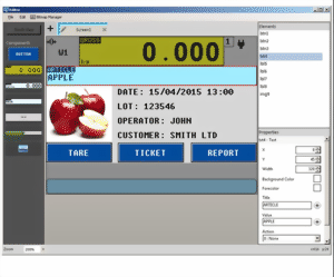 Bild von PC-Software zur schnellen Anpassung des Touchscreen-Displays.