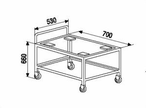 Bild von Unterbau-Gestell fahrbar INOX